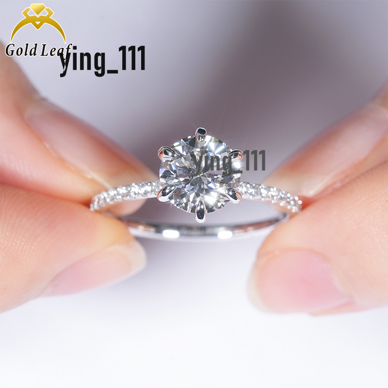 Custom IGI Certificate 14K 18K White Gold 1CT 2CT 3CT DEF Lab Grown Diamond Round Cut Ring