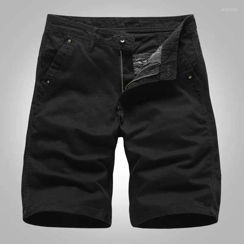Pantalon masculin couleur Coton Coton décontracté shorts en vrac de mode Summer Ligne droite pantalon cultivé
