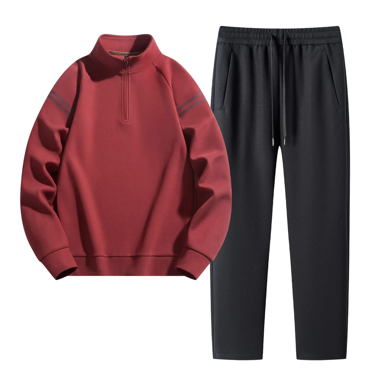 Sweatshirts pour hommes Pantalons 2 pièces Set Men Plus taille Casual Casual Tracks Costs Child Sleeves Fleece Tshirt Sports Costumes 250822
