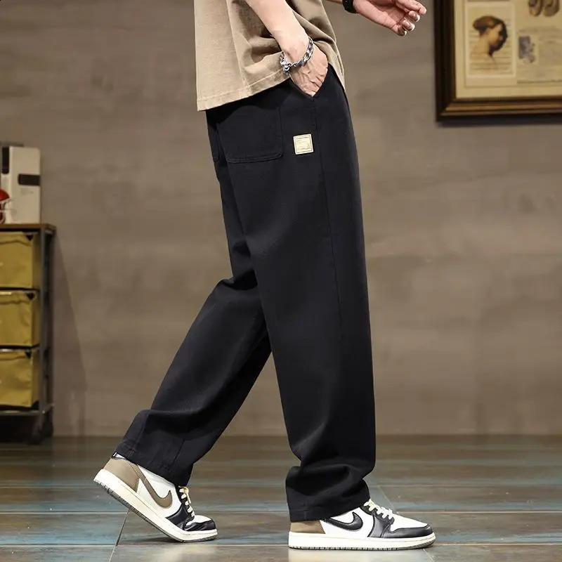 American Workwear Mens Loose Straight Spring Casual Pants 250818