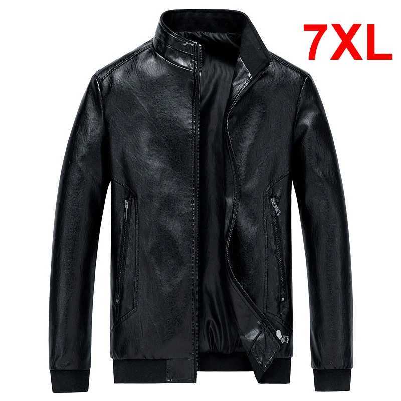 6xl 7xl masses pu veste couleur couleur automne veste en cuir en cuir grande taille 7xl mode décontracté luxueux uterwear pour hommes x250822