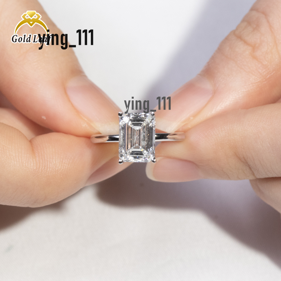 Custom IGI GIA 14K 18K Platinum Gold Luxury Lab Grown Womans Engagement 2CT D VVS Wedding Ring Lab Grown Diamond Rings