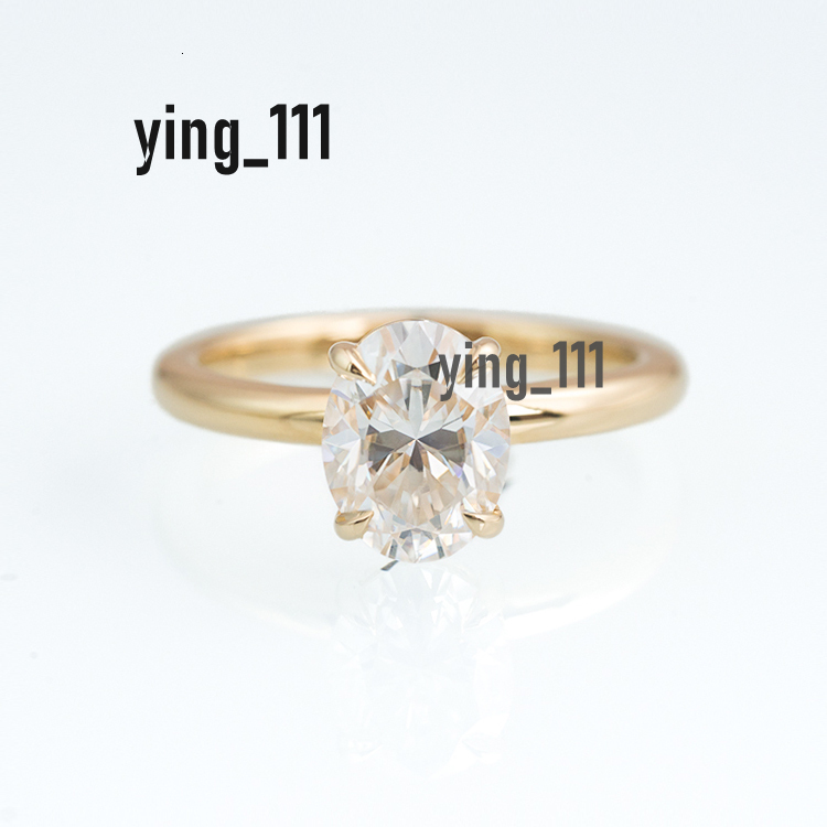 Jewelrys Custom 14K Solid Gold Wedding Engagement Ring 5ct D Color Oval Shape Moissanite Diamond Wedding Gift