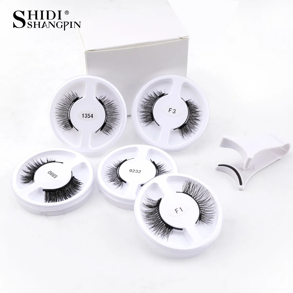 Kit de cils magnétiques en gros avec curler pack 5 paires 3D faux cils magnétiques sans colle nécessaire