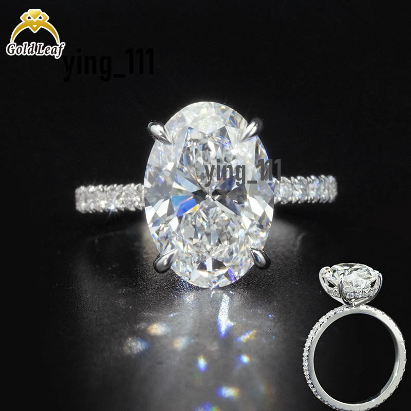 Customize Jewelry IGI Certification 14k 18k White Gold 1ct 2ct 3ct D VVS Oval Shaped Cut Lab Grown Diamond Ring