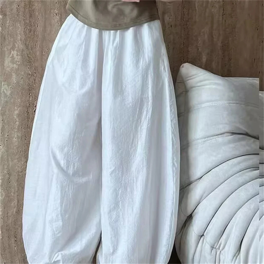 Été surdimensionné élégant Fashion Femmes Lantern Pantalon décontracté en vrac Coton Wide Juges Vêtements 250822