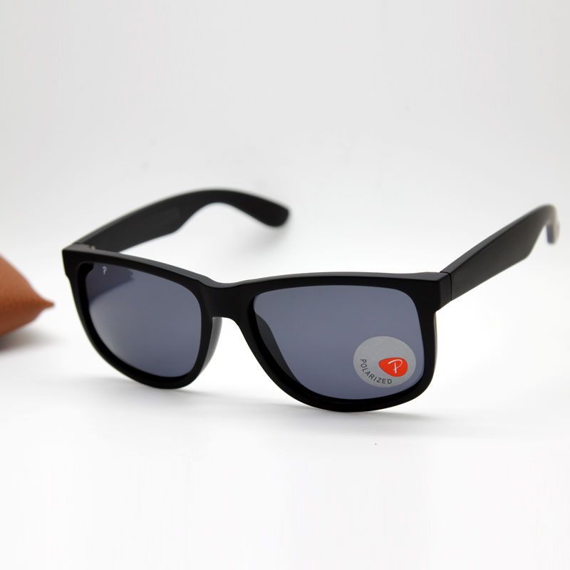 4165 Sunglasses Mens Designer Classic Black Frames Square Glasses Ladys Fashion Grey Gradient Lens Eyewear 55mm Polarized