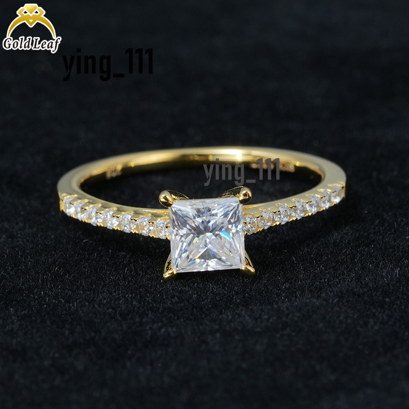 10K 14K Gold Princess Claw 1ct 2ct Lab Diamond Ring for Womens Engagement Rings IGI GIA Diamond Ring