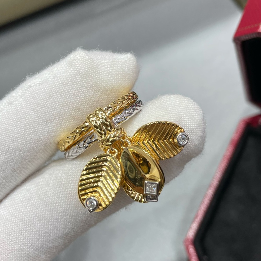 Designers ring fashion women jewelrys Coffee bean leaves luxury Diamond Silver rings Designer jewelry Simple personalized style Party Birthday Gifts