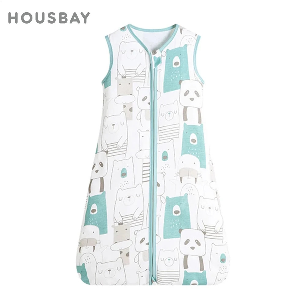 Sac de couchage bébé pour né de bébé portable couverture portable 0,5 tog d'été 100% coton gilet somnolent sac bébé garçons filles 0-3 ans250821