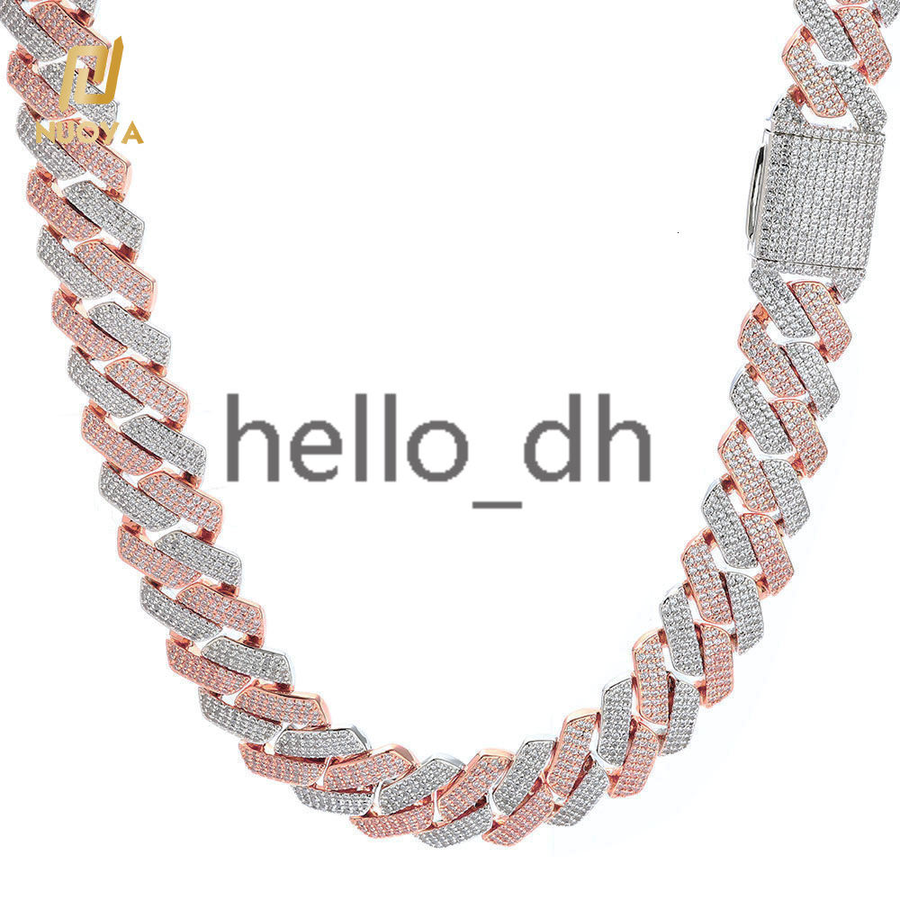 Collier de chaîne cubain à l'or rose en gros plaqué à 20 mm avec fermoir en boîte pour hommes