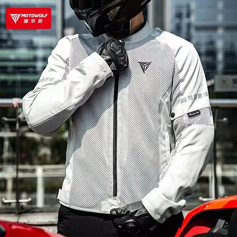 Summer Breathable Motorbike Jacket Anti Drop Motocross Windproof Motorcycle Riding Men Wear Resistant Equipment 250822