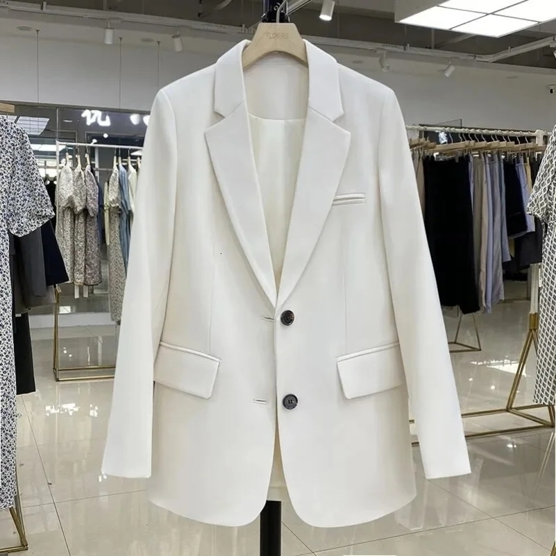 Blazer Women Coat Spring Office Lady Womens Vintage Casual Loose Version coréenne petite veste de costume 20 couleurs 250821