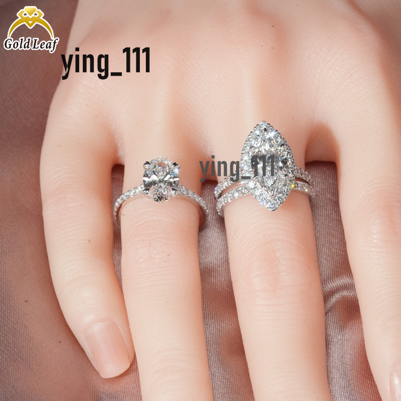 Customize Jewelry with IGI Certification 14k 18k White Gold 1ct 2ct 3ct D VVS Marquise Shape Lab Grown Diamond Ring
