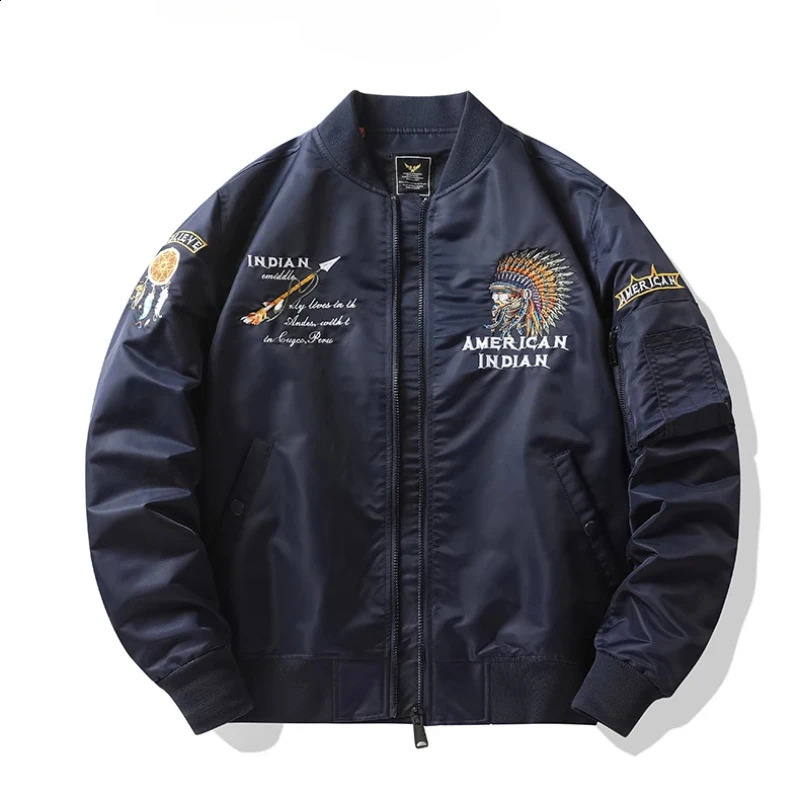 Veste pilote de printemps et automne à la veste de base de base de baseball à base de veste de baseball brodée