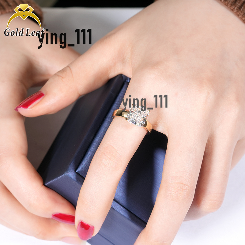 Custom 10K/12K/14K18K Gold Cushion Cut White Clear Top Quality IGI Certified Lab Grown Diamond Proposal Rings for Women