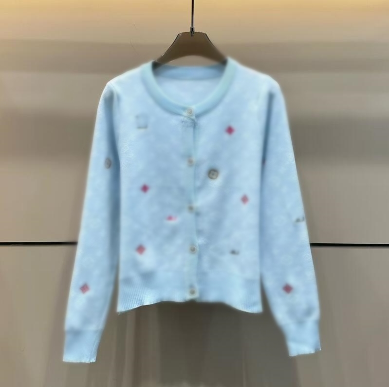 Les pulls pour femmes tricotés en V manchettes longues chélâches de créateur de créateurs de lettres décontractées de veste cardigan veste