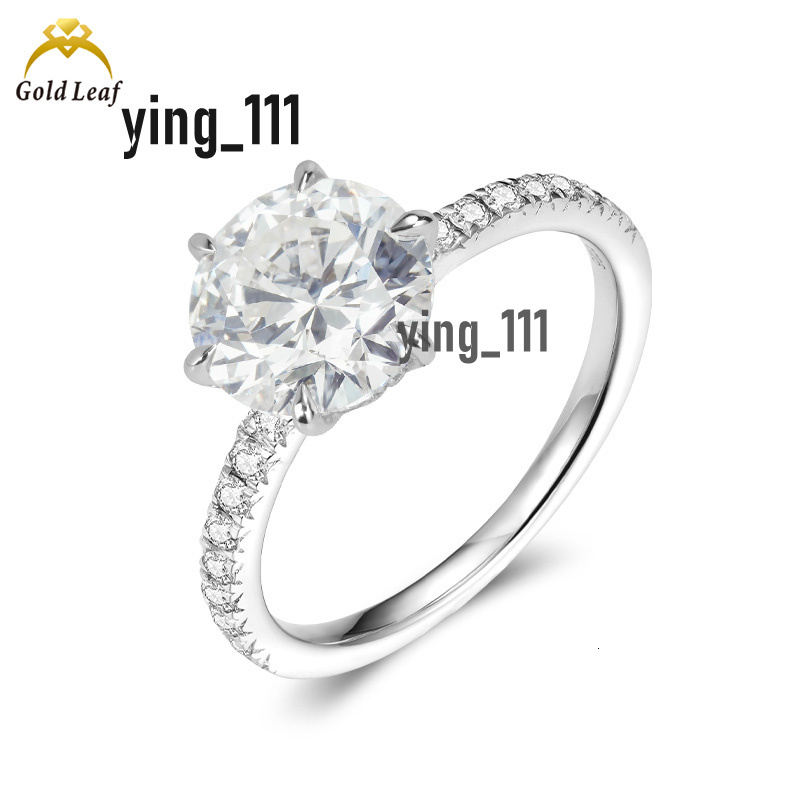 Custom Jewelry IGI Certificate 14k 18k White Gold D VVS Round Cut Ring of Fine Lab Grown Diamond Ring