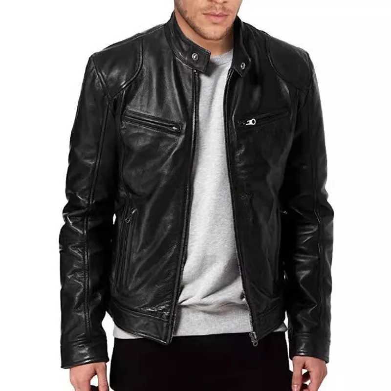 Mens d'automne d'automne top haut de veste poche à fermeture éclair cardigan collier de support chaud couleur épaissie chaude confortable polyval