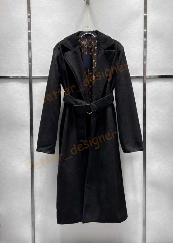 Women's Wool & Blends Designer Woolen Trench Coat Designer High-quality 25SSAutumn womens wool overcoat Designer Coats Winter classical letter