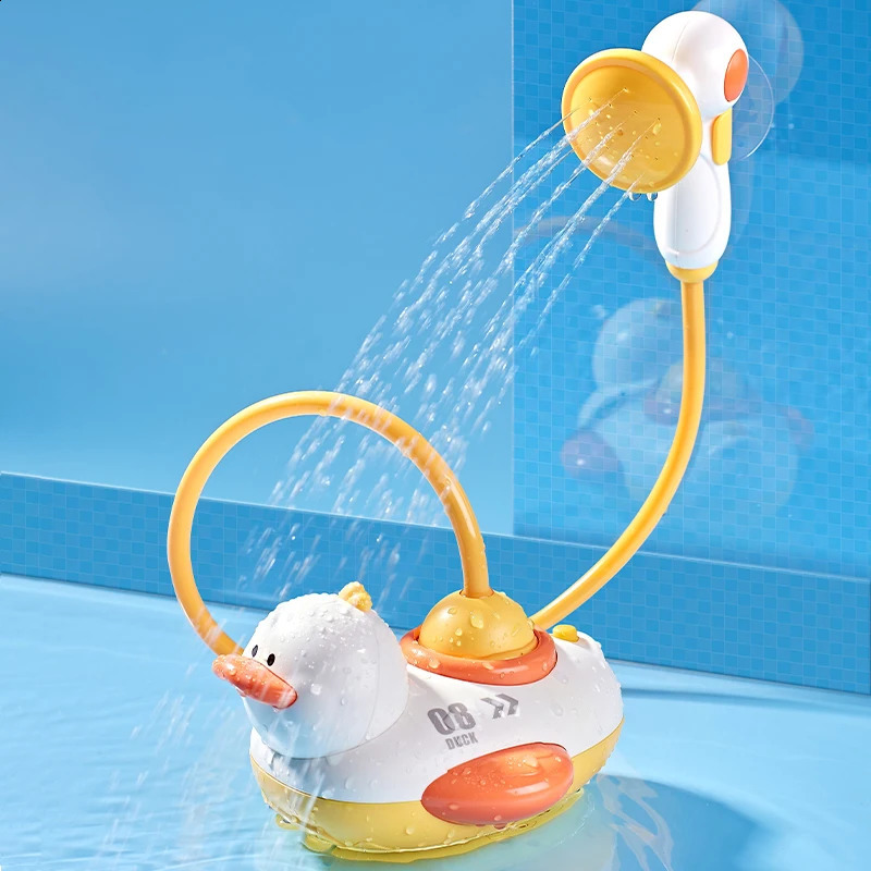Joue de douche à eau mignonne jouet canard spray électrique salle de bain bébé dessin animé baignoire animale baignoire robinet natation pour fil