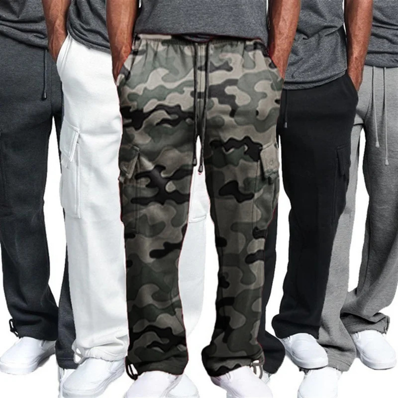 Mens Fitness Workwear Sweatpants Casual Pocket Pants Soft Sweatpants Jogging Pants Running Long Pants 250818