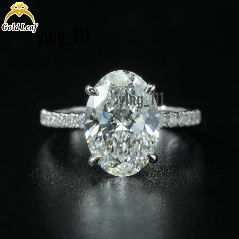 4CT Oval Lab Diamond Engagement Ring 18K Solid Gold Rings D VS1 GIA IGI CVD HPHT Lab Grown Created Diamond Fine Jewelry Ring