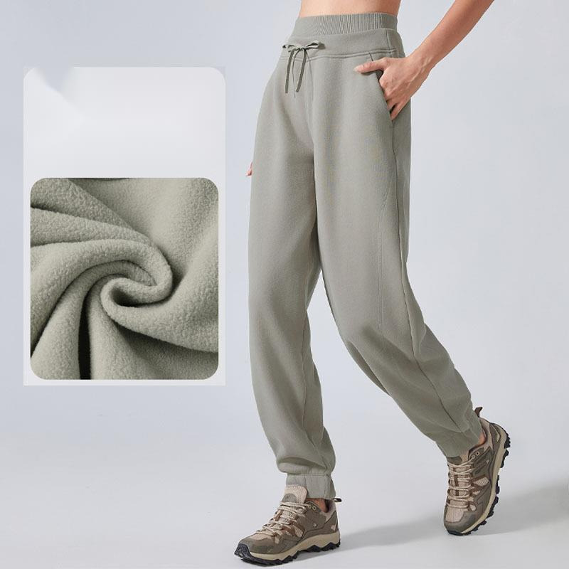 Womens Sports Sweatpants Yoga Outfits Autumn Winter Loose Joggers Thickened Pants High Waist Slimming Harem Pants Gym Clothes Women