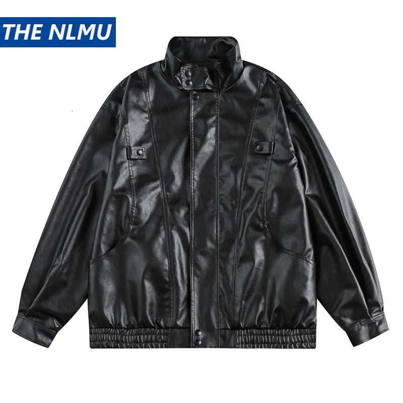 2024 Autumn Winter Mens Leather Jackets Male Motorcycle PU Leather Jacket Casual Coat Hipster Black Clothing X250822