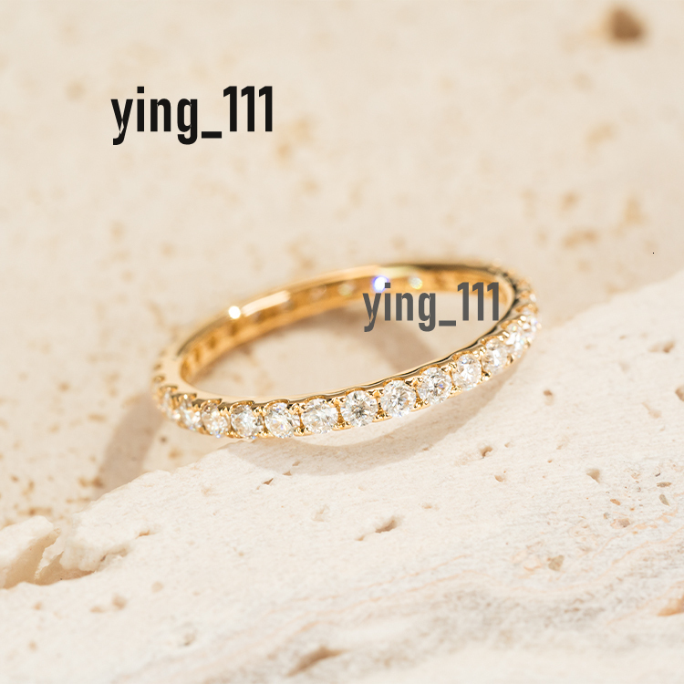 Jewelry Custom Engagement Ring VVS D Color Moissanite Diamond Ring14K Yellow Gold Classic Style Wedding Ring Women