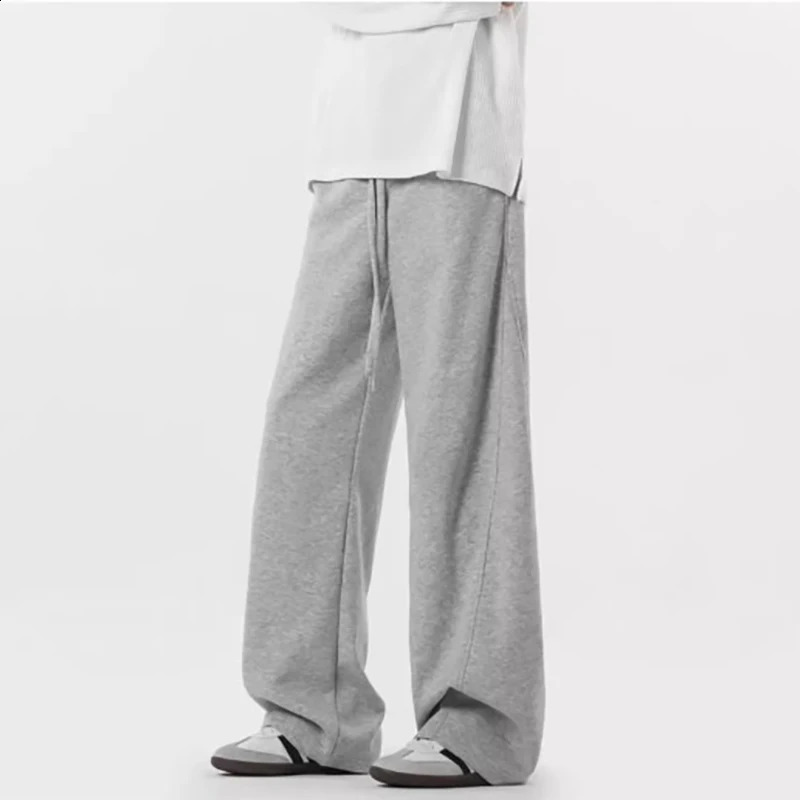 High Street Wide Leg Pants Mens Casual Versatile Trousers 2/1pcs Spring Summer Outdoor Work Sweatpants Trendy Curved Knife Pants 250818