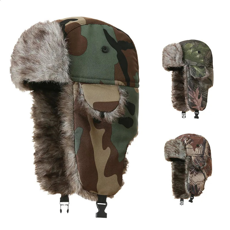 Winter Outdoor Motorcycle Cycling Cold Proof Hat Ear Protection HatHats Thickened Thick Balaclava Ski Caps for Men Women 250814