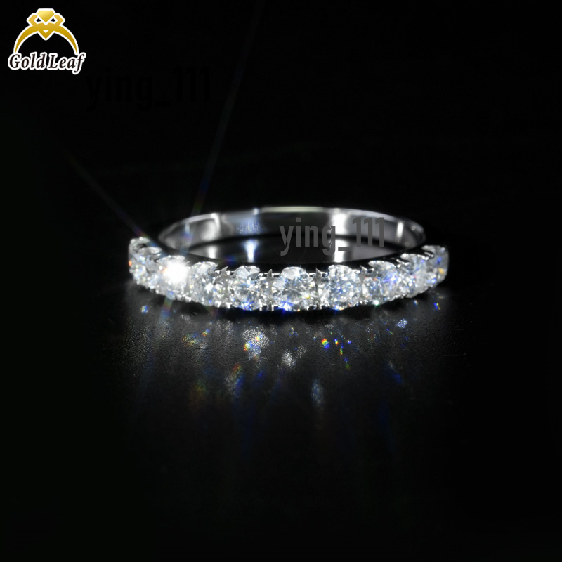 Custom Jewelry IGI Certificate 925 Sliver 1CT 2CT D VVS Round Diamond of Fine Moissanite Ring