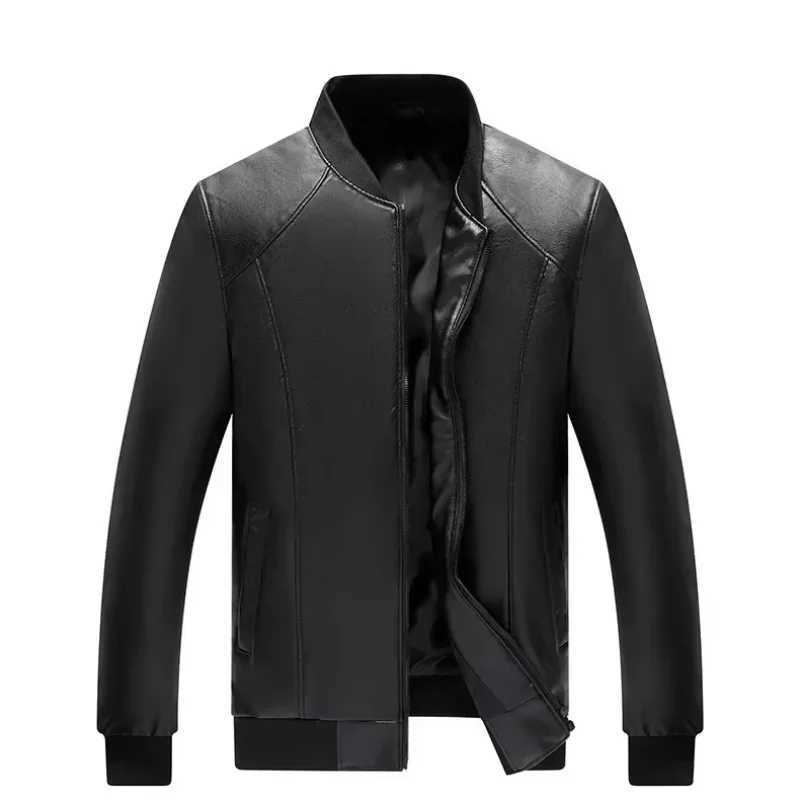 Veste en cuir masculine automne de haute qualité masculine de base de base de baseball décontracté veste hommes manteaux de moto mince de style m
