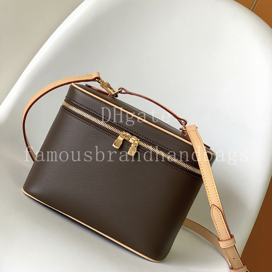 Designer Mini Toilet Bag 24CM Mirror Quality Canvas Clutch Bag Women Cosmetic Bag With Box LN12C1