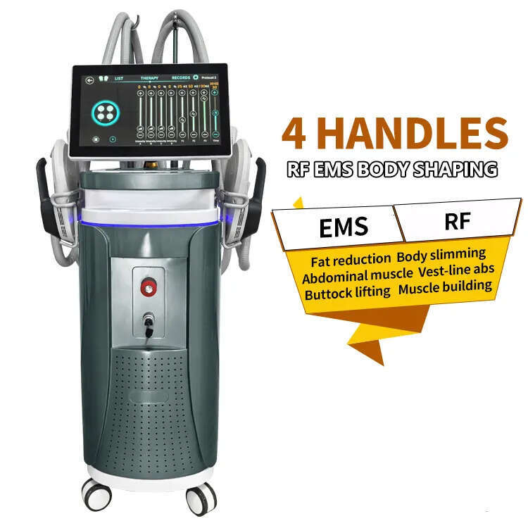 2025 Nouveau modèle Perte de poids Butfting Buting EMS Machine de perte de graisse corporelle 4 Gireaux Hiemt Stimulateur musculaire électromagné