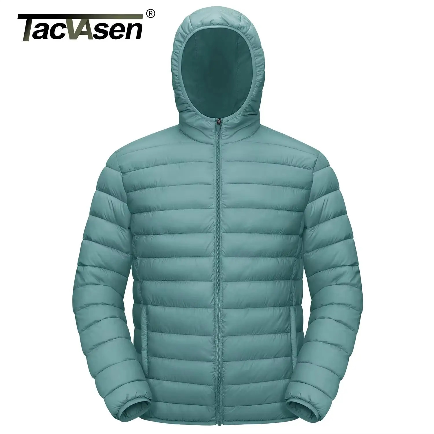 TACVASEN Lightweight Puffer Jackets Mens Water-Repellent Hooded Quilted Jacket Insulated Jacket Padded Coat Male Windbreaker250822