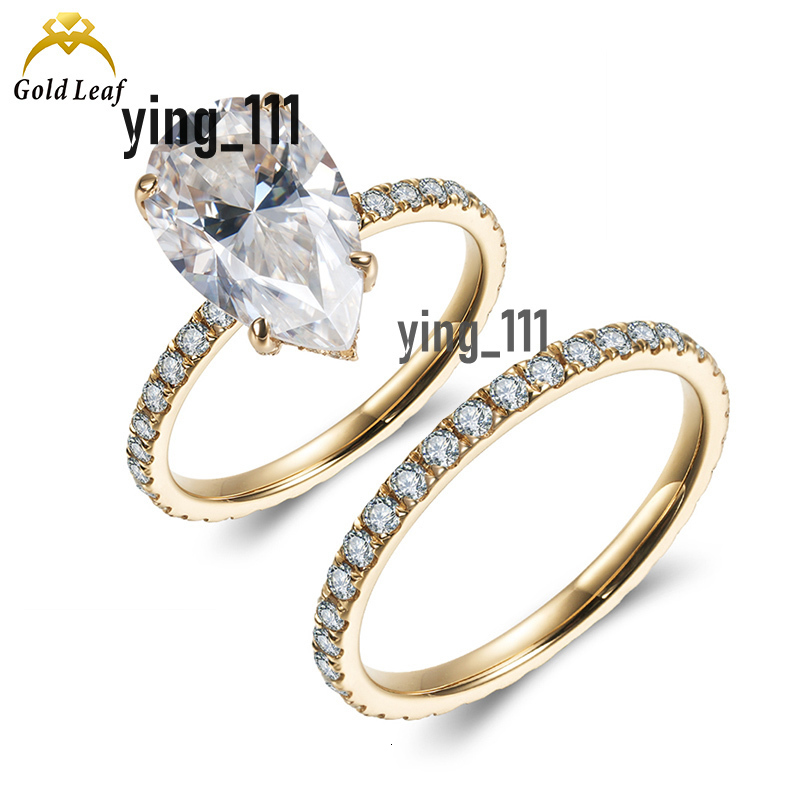 Fashion Jewelry 10K 14K 18K White Gold 0.3CT-3CT White Lab Grown Diamond Engagement Wedding Eternal Band Ring