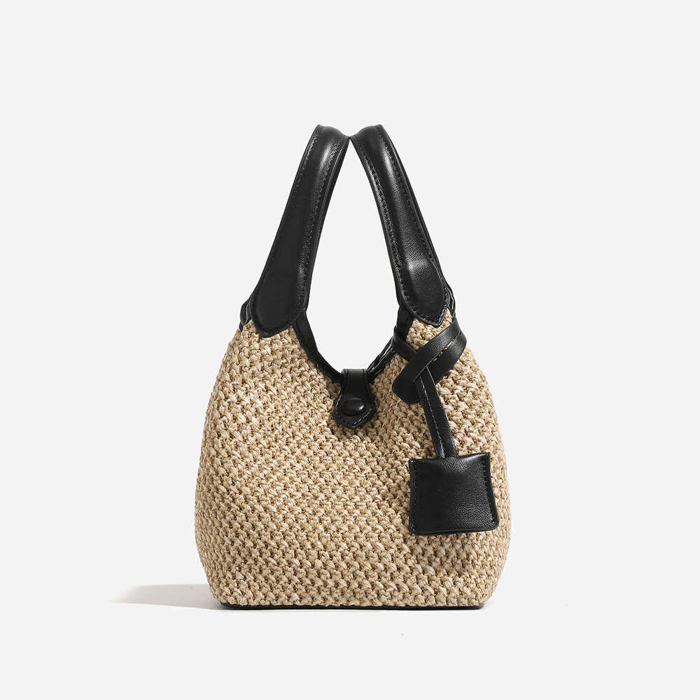 Designer Handbag Straw Woven Vegetable Basket Beach Vacation Weaving Shoulder Crossbody Bag Women's Fashion