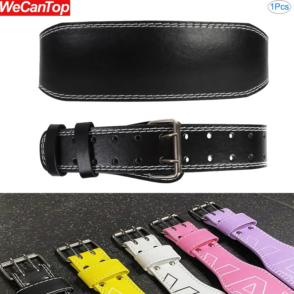 Ceinture de soulèvement de poids 1pc - ceinture de gymnase en cuir premium pour les squats d'haltérophilie soulevés de terre - hommes femmes 2508
