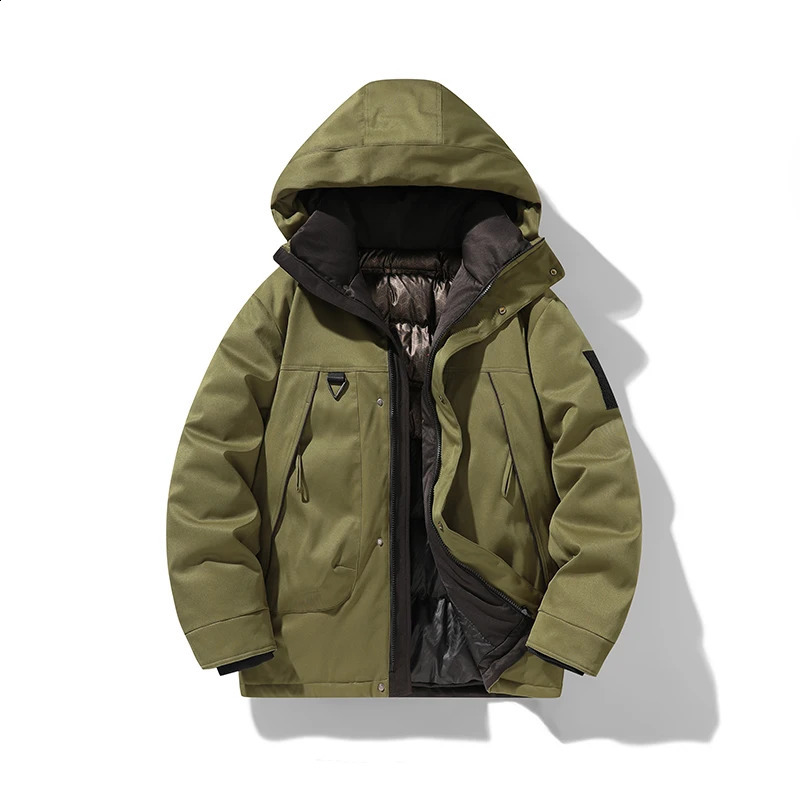 Mens and Womens Warm Parka Lining Graphene Winter Cold-proof Hooded Cotton Jacket Casual Fashion Waterproof Coat 250822