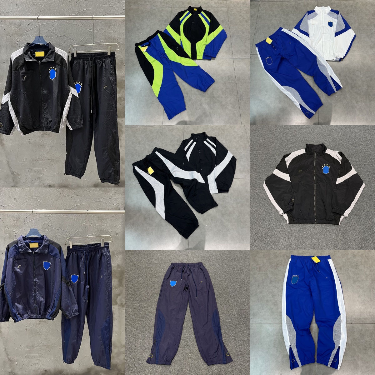 Designer Men's Suit New Embroidery Woven Casual Sports Suit Spring Lightweight Pants Zipper Jacket Sizes S-XL