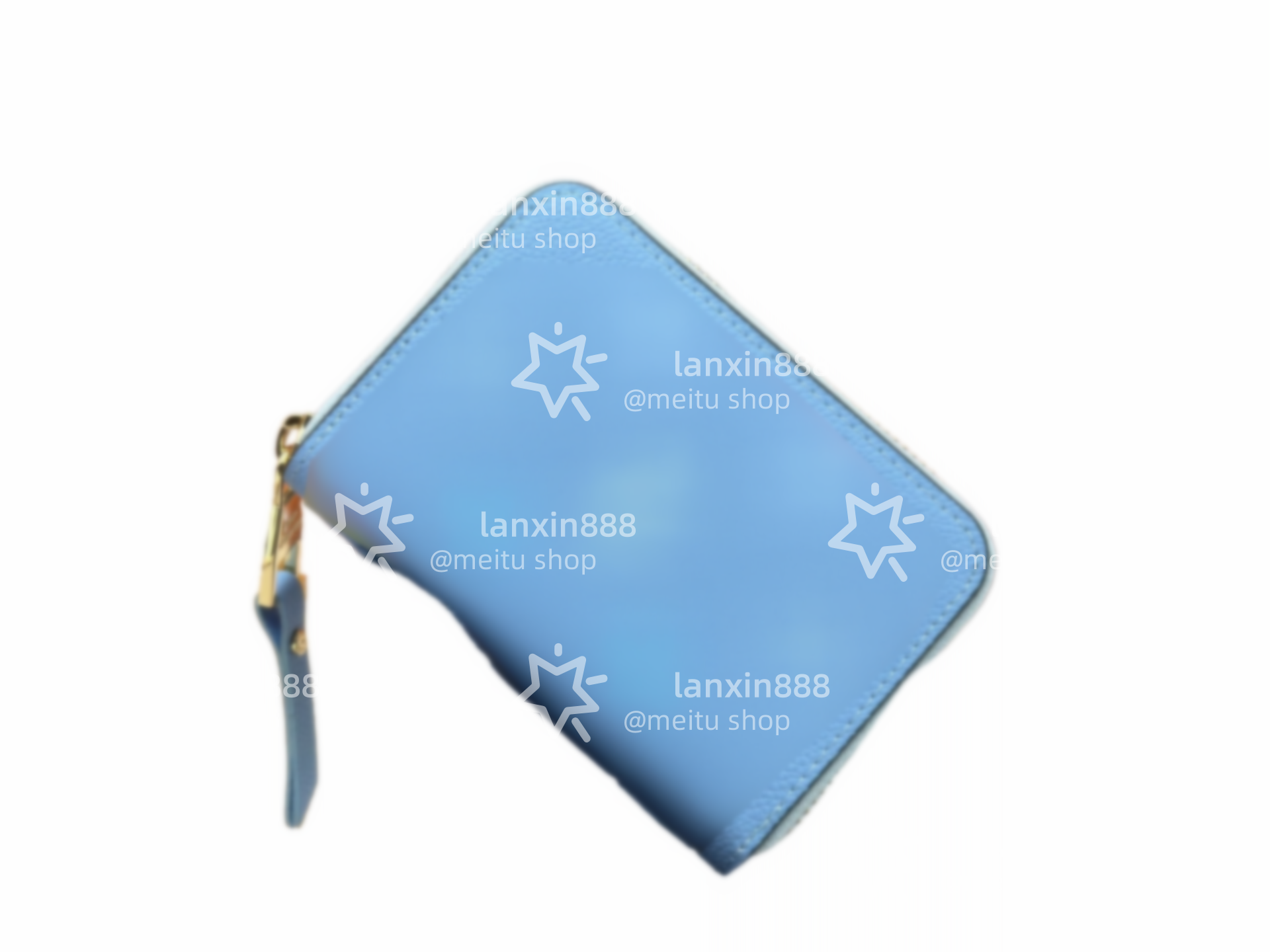 Le sac de créateur présente le gradient de couleur.La conception compacte à zip peut contenir des cartes, des billets de banque et des pièces.