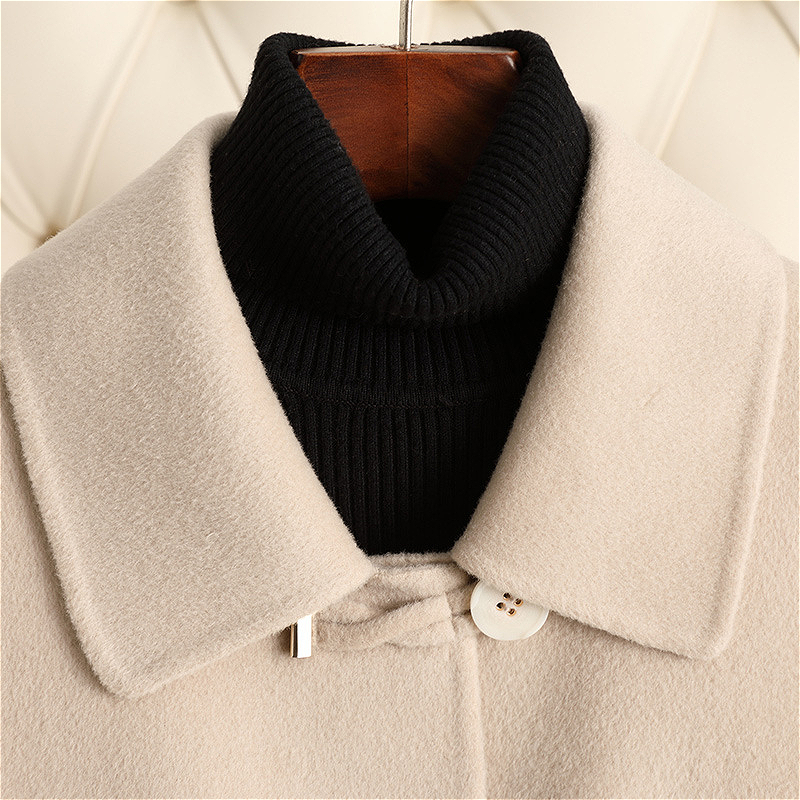 D5278 Double-faced fleece wool coat for women short 2024 autumn and winter new Chinese style mother's wear
