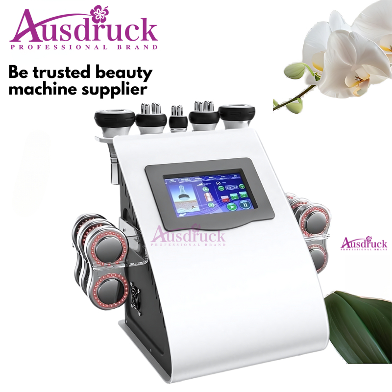 40K Ultrasonic Cavitation Slimming Machine EMS Microcurrent Biological Laser Vacuum RF Liposuction Beauty Device for Salon Spa Skin Care
