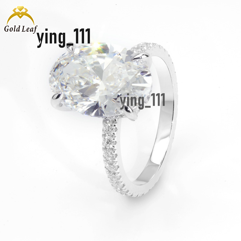 Custom Jewelry IGI Certificated 14k 18k White Gold 1ct 2ct D VVS Oval Cut Lab Grown Diamond Ring