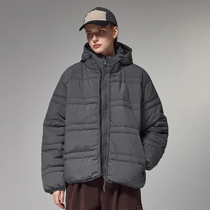 INFLATION Water-Resistant Down Jacket Unisex Streetwear Warm Loose Fit Outerwear with Detachable for Men 250819