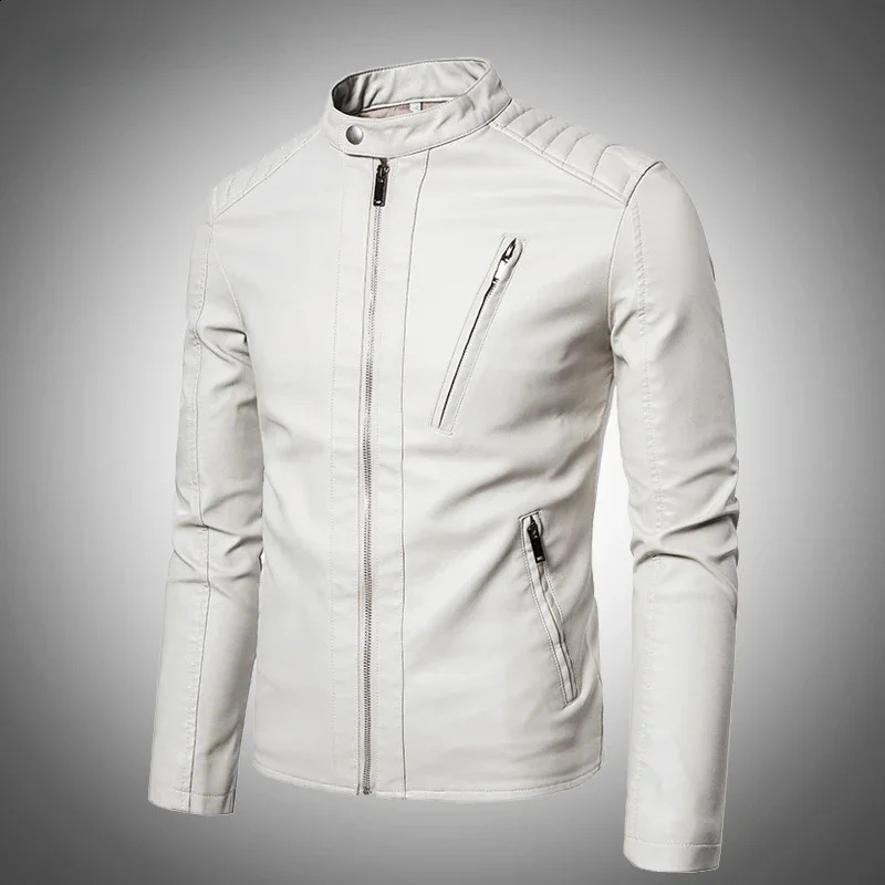 Men 2024 Veste en cuir fausse moto à l'automne vestes pour hommes