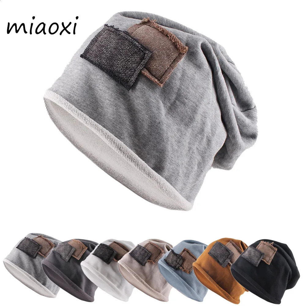 Fashion Beanies Skullies Adult Unisex Soft Spring Autumn Hat For Women Stickers Hats Casual Outdoor Sport Bonnet 250818