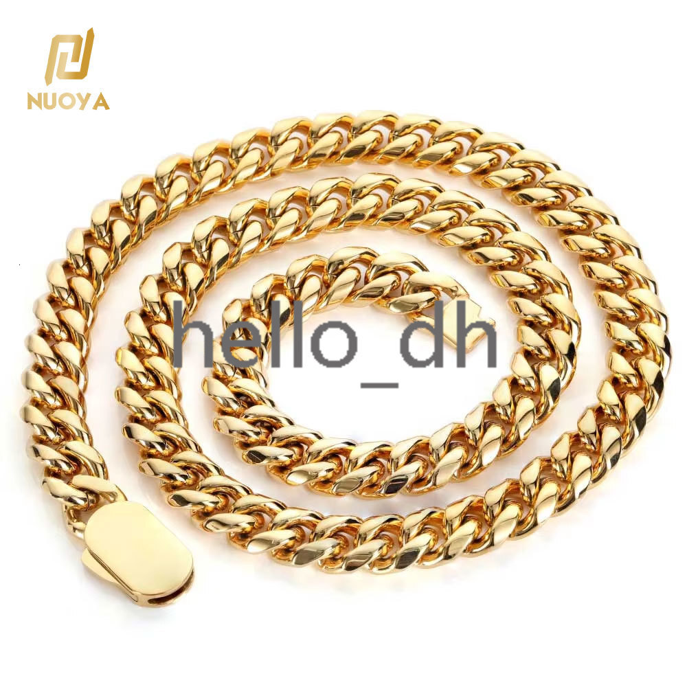 Custom 12MM Cuban Link Necklace for Men 925 silver 925 silver 18K Gold Hip Hop Chain Fine Jewelry